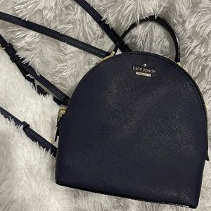 Kate Spade ♠️ leather navy blue mini backpack / crossbody bag